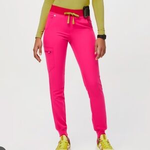 FIGS Shocking Pink High Waisted Zamora Joggers XSP